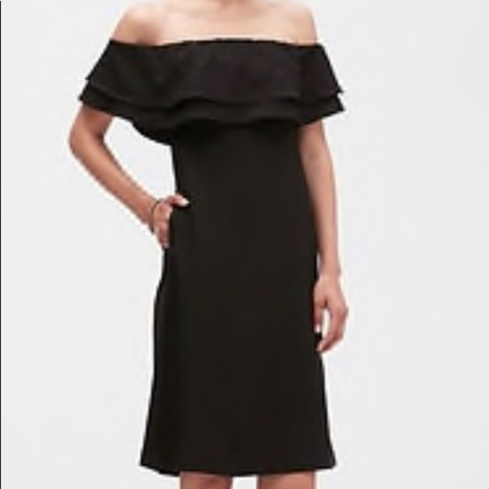 Black off shoulder dress